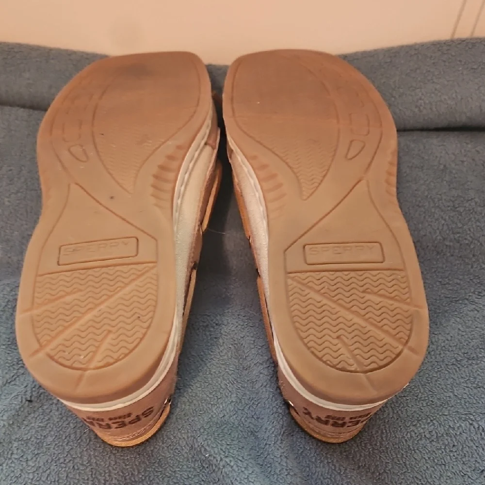 Tan Leather Flats with Moccasin Stitching - Picture 4 of 4